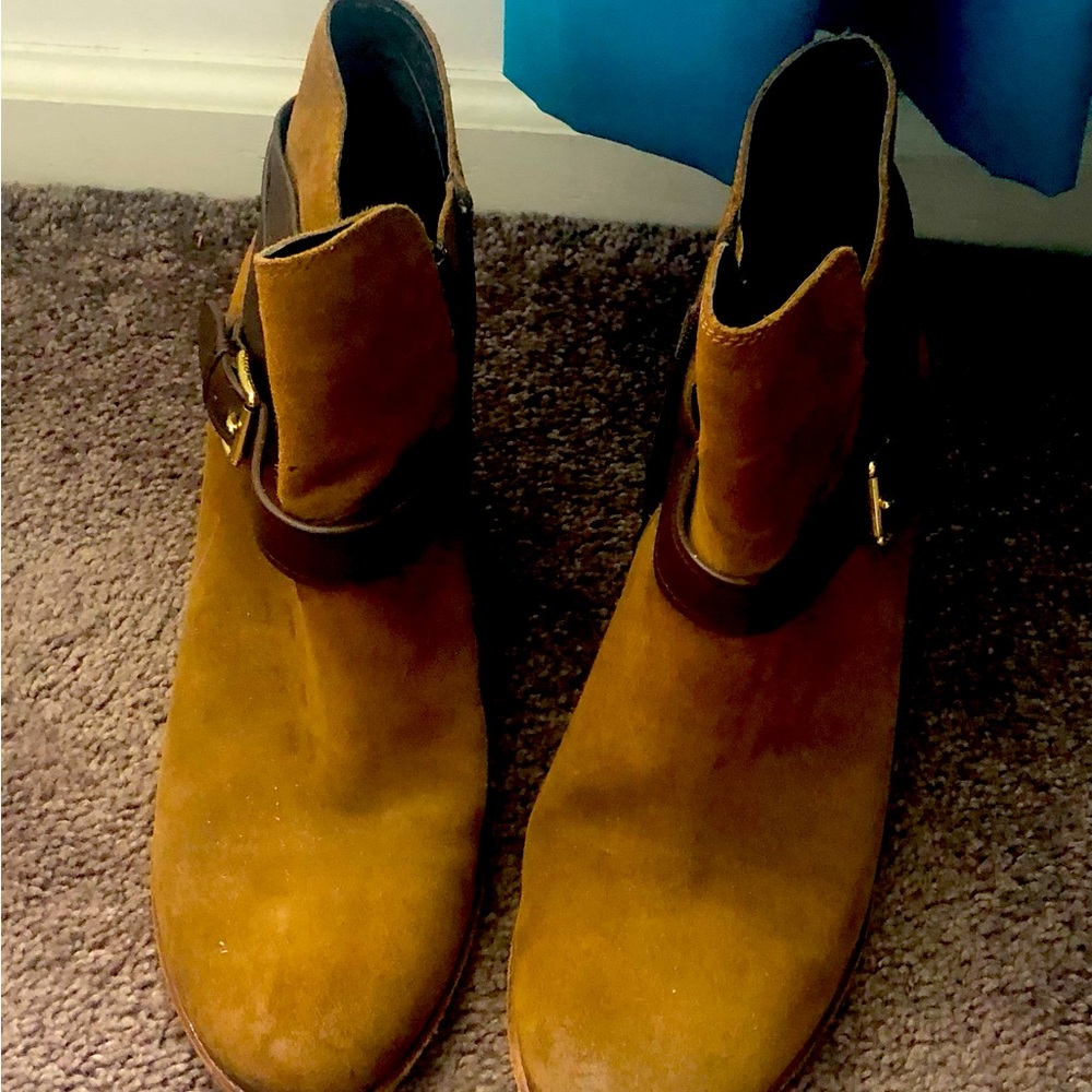 Cole Haan suede and leather ankle boots